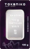 شمش نقره خالص 10۰ گرمی توکنیکو