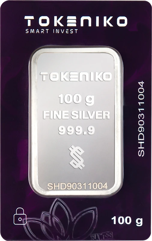 شمش نقره خالص 10۰ گرمی توکنیکو