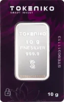 شمش نقره خالص ۱۰ گرمی توکنیکو