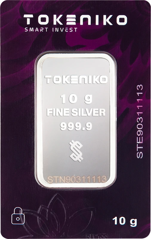 شمش نقره خالص ۱۰ گرمی توکنیکو