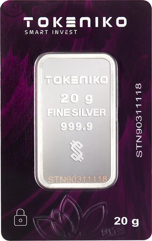 شمش نقره خالص 2۰ گرمی توکنیکو