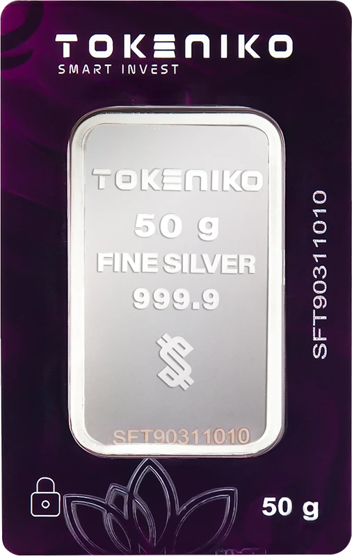 شمش نقره خالص 5۰ گرمی توکنیکو